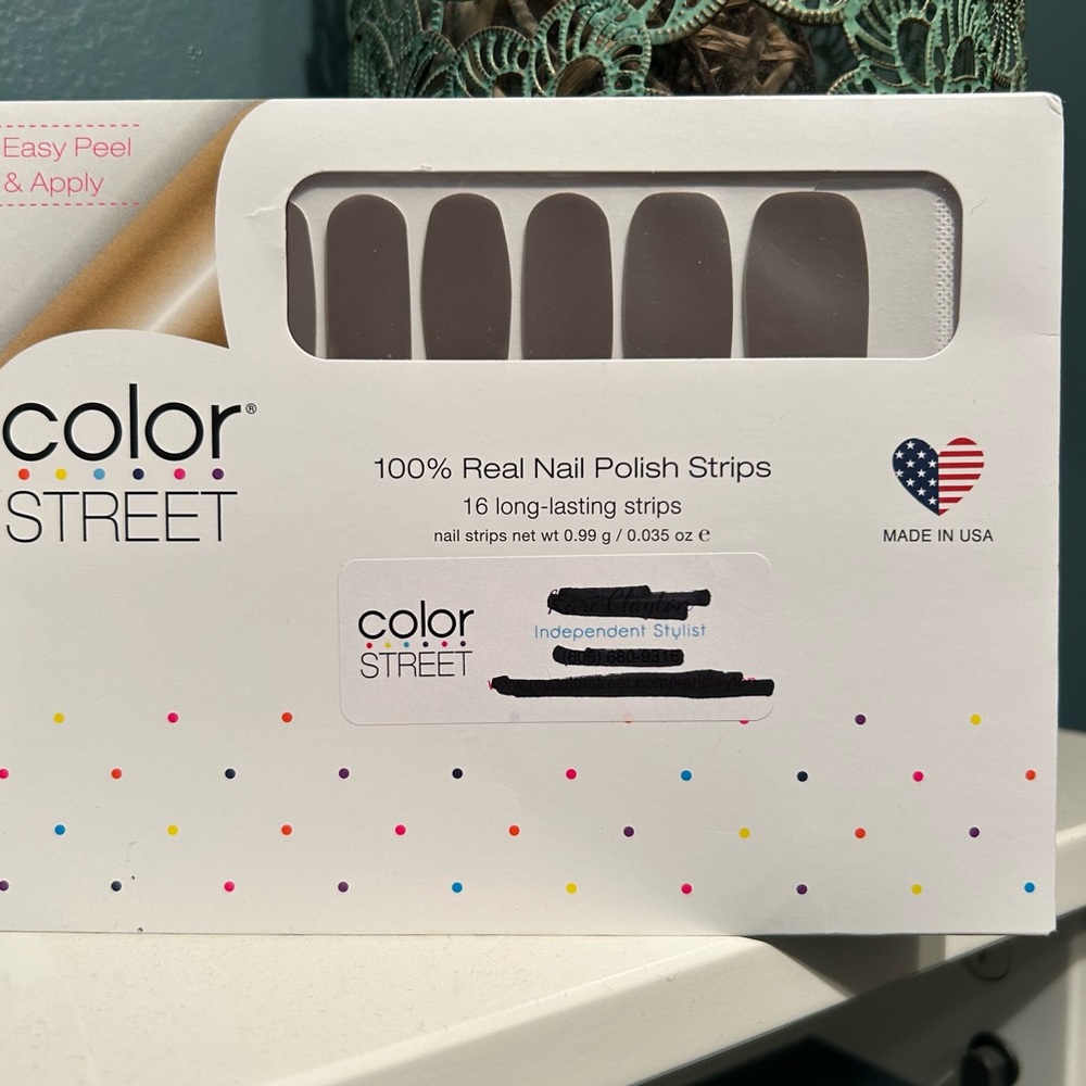 🩶5/$30 Berlin It To Win It Color Street Nail Strips Medium Gray Crème Finish NEW